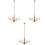 3Pcs Miniature Ceiling Lamp Tiny Luminous Sand Table Diy Material 5