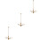 3Pcs Miniature Ceiling Lamp Tiny Luminous Sand Table Diy Material 7