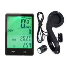 Black Bike Speedometer Waterproof Back Light Tachometer Computer
