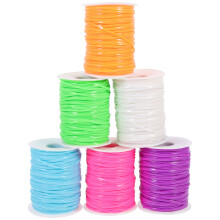 Pvc Lanyard String Kit 6 Rolls Diy Craft Weaving Ribbon 50 Yards Braided Cord For Packaging, Wrapping, And Handmade Bracelets In Uk
