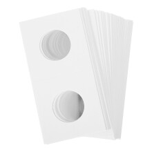 100Pcs White Paper Coin Flips Durable Coin Holders for Collectors
