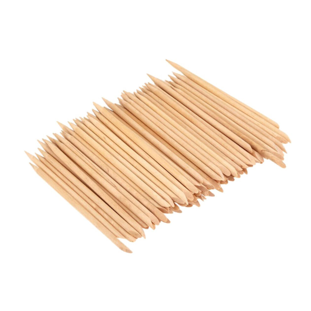 200pcs Wooden Cuticle Pusher Sticks for Manicure and Nail Art with Precise Cuticle Control