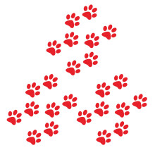 24pcs cat footprint car stickers for body decorations