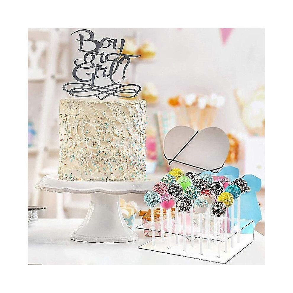 (As Show, One Size) 20 Holes Acrylic Lollipop Display Stand Rectangle Wedding Party Candy Holder 7371837698108