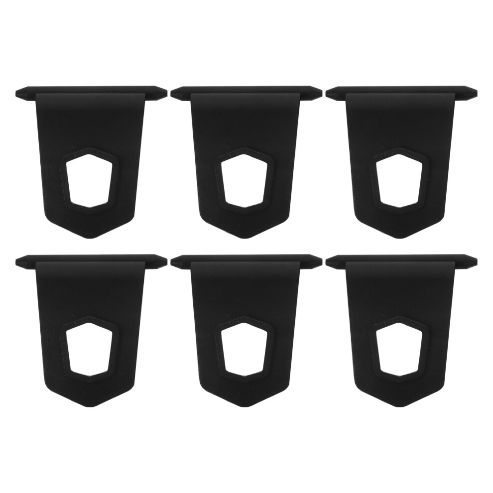 6Pcs Rubber Hanging Hooks For Camping Tent Rv Awning Accessories Black 3072855698838