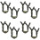 8Pcs Universal Olive Green Chin Strap Hard Hat Accessory for Ski Use 7