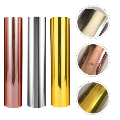 3Pcs PVC Vinyl Sheets Assorted Color DIY Craft Self-Adhesive Material 2