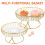 Kitchen Fruit Basket Metal Snack Storage Simple Room Use 1set 11
