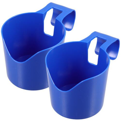 2Pcs Blue PP Pool Side Cup Holders Durable Drink Holders for Parties