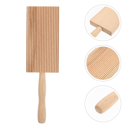 1Pc Wooden Stripe Shaped Pasta Board Gnocchi Maker Baking Tool 2