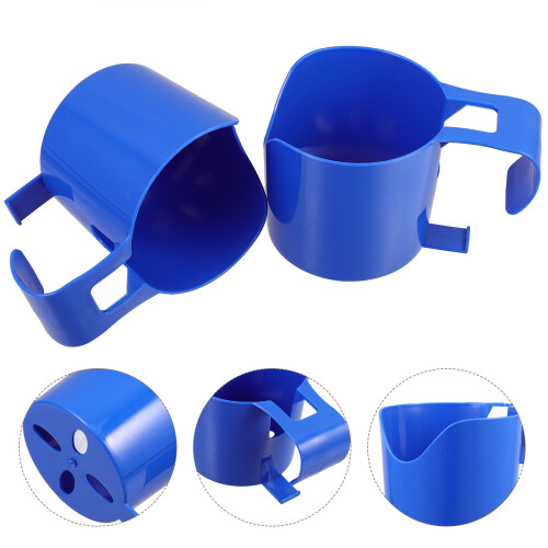 2Pcs Blue PP Pool Side Cup Holders Durable Drink Holders for Parties 2