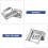 24Pcs Silver Galvanized Iron Deck Post Base Cover for Porch Railing 6