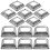24Pcs Silver Galvanized Iron Deck Post Base Cover for Porch Railing 3