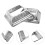 24Pcs Silver Galvanized Iron Deck Post Base Cover for Porch Railing 2