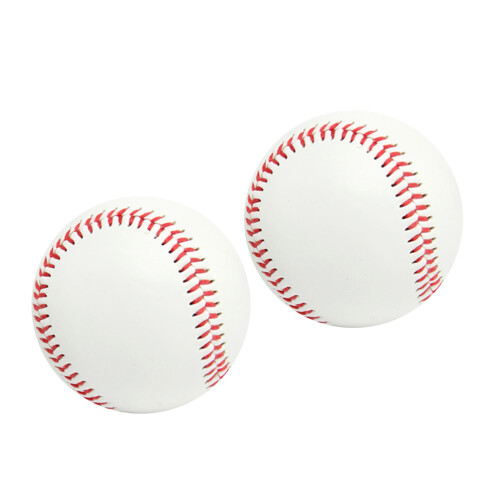 2Pcs Handmade White Baseballs for Sport Training and Practice Durable