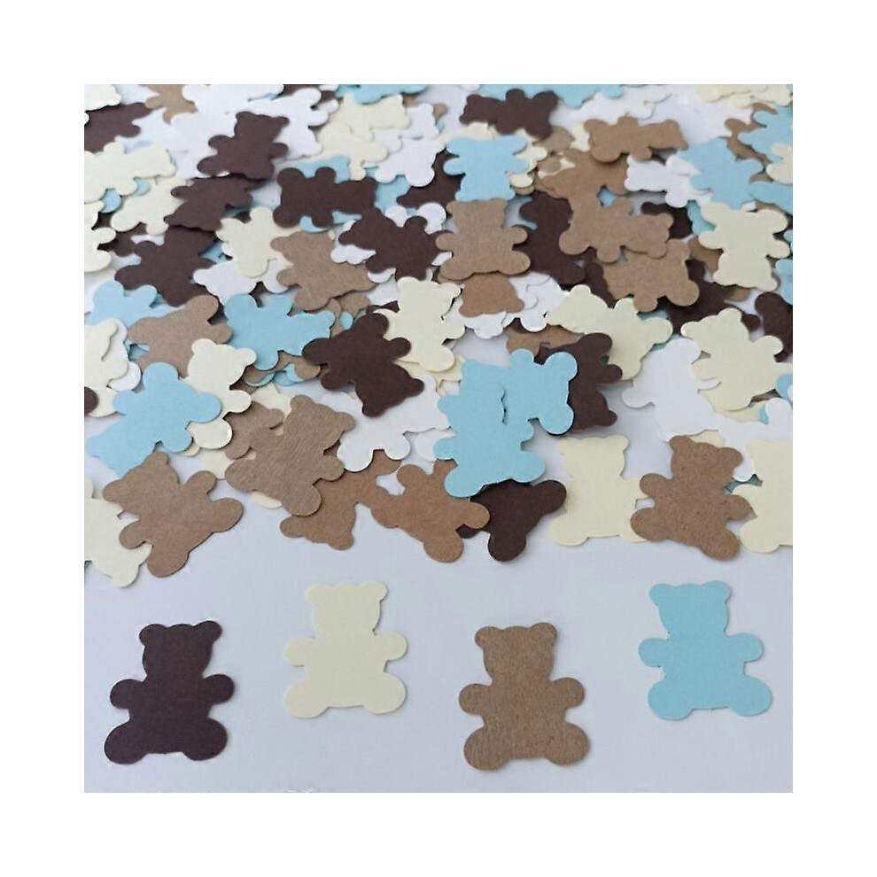(As Show, One Size) 100Pcs/Pack Cream Brown Bear Baby Shower Favor Table Scatter Confetti 7371837683494