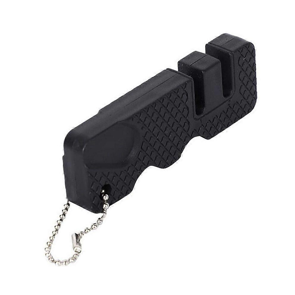 (As Show, One Size) Knife Sharpener 2 Stages Kitchen Sharpening Stone Portable Outdoor Accessories 7371837684484