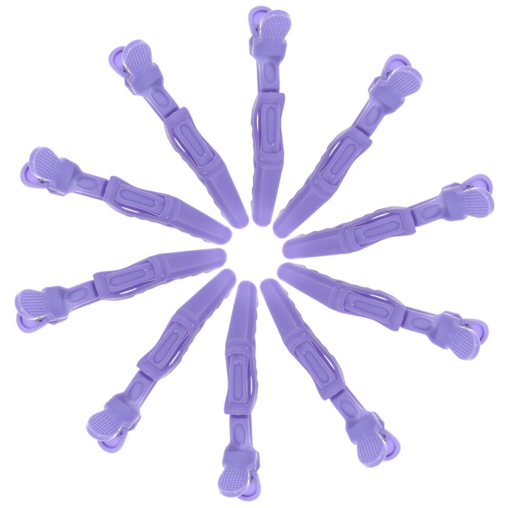 Happyyami Unisex Purple 12 Pcs Clip Women's Miss Hair Dressing Clips Sectioning Locating