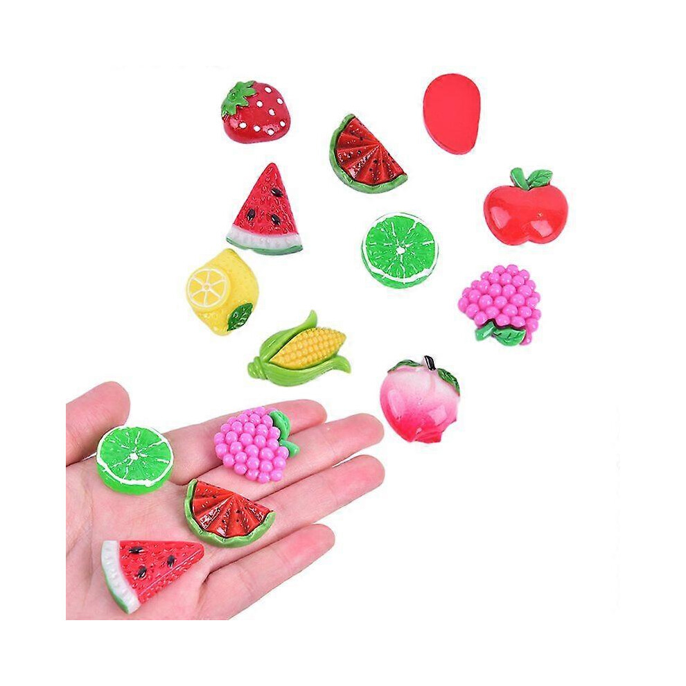 (As Show, One Size) 10Pcs Diy Fruits Fridge Kid Souvenir Resin Craft Refrigerator Sticker Accessorie 3671082485640