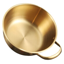 1Pc Korean Ramen Pot Golden Stainless Steel Small Kitchen Cooking Pot