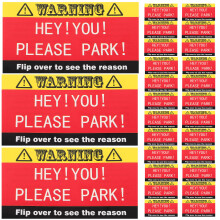 100Pcs Colorful Parking Violation Cards Funny Reminder Notes for Cars
