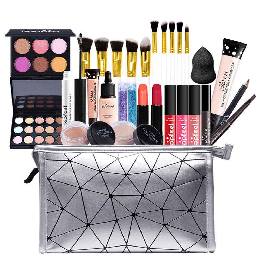 VolksRose All In One Makeup Kit 28pcs Complete Collection for Beginners and TravelFriendly Use