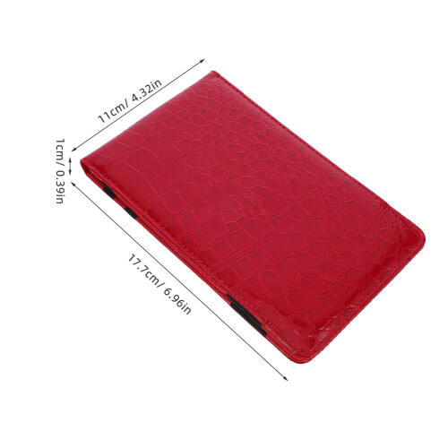 Compact Dark Red Golf Scorebook Flip-Open Portable Score Notepad 1