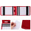 Compact Dark Red Golf Scorebook Flip-Open Portable Score Notepad 4