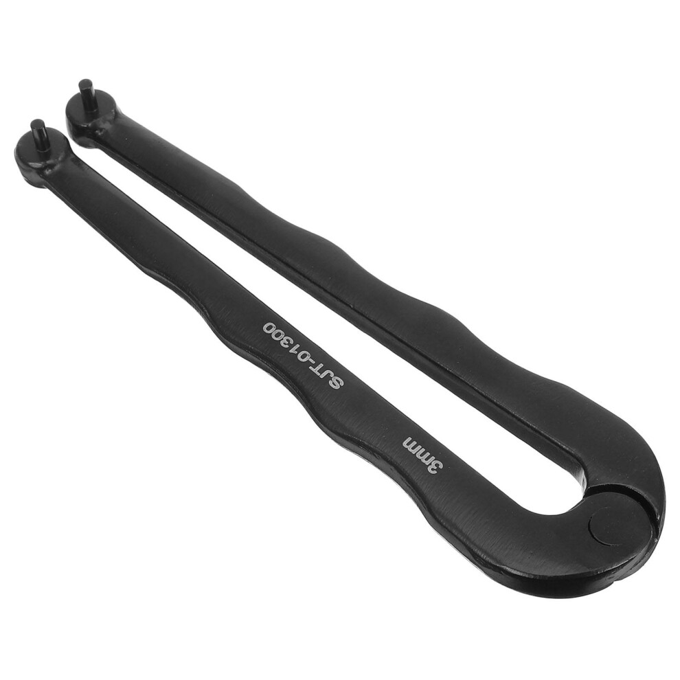 Black Adjustable Spanner Wrench With Chrome Vanadium Steel Handle 3062675867200