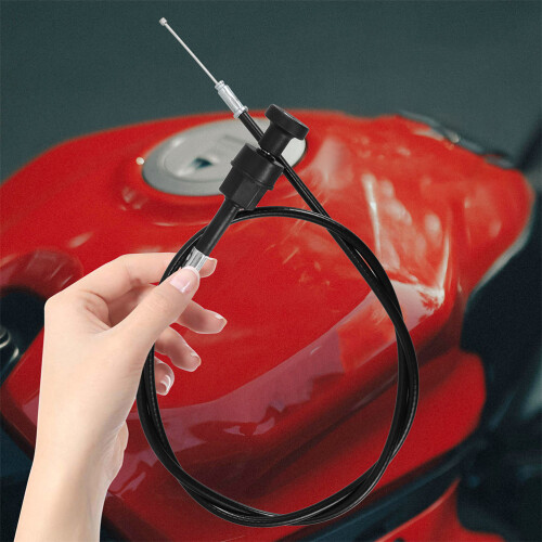 2Pcs Offroad Motorcycle Throttle Choke Cable Durable Push Pull Black 2
