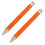 2Pcs Orange Bamboo Writing Pencils with Large Eraser and Clear Case 1