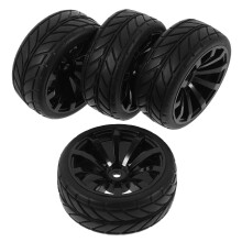 4Pcs Wear-Resistant Toy Car Wheels Plastic Rubber Replacement Set