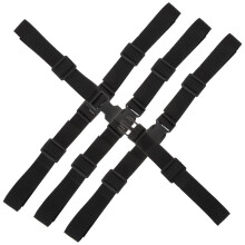 4Pcs Durable Black Cinch Tie Down Straps for Cargo Backpack Luggage