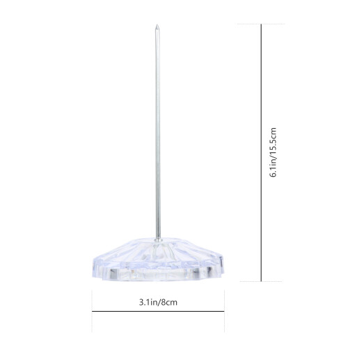 2Pcs Clear Receipt Holder Spike for Restaurant Bills and Office Notes 2
