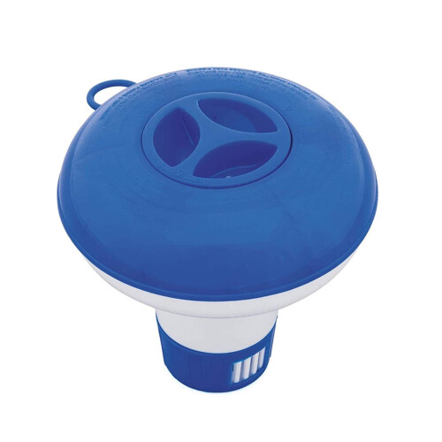Floating Pool Chlorine Dispenser Adjustable Release for Swimming Pools White Tablet Holder