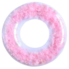 Inflatable Swim Ring for Adults, Thickened PVC Transparent Pool Float with LeakProof Design