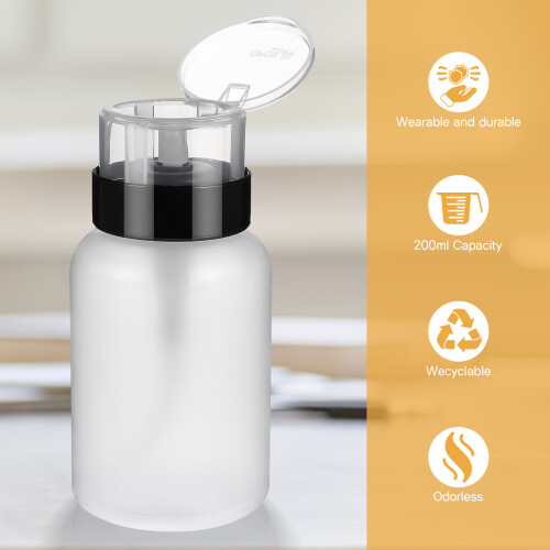 2 pcs plastic pump dispenser bottles for nail polish remover 2