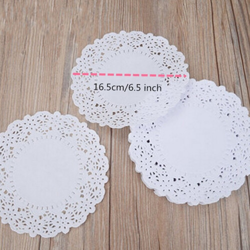 100Pcs Multi-Purpose White Cake Doilies Decorative Oil-Absorbing Pads 1