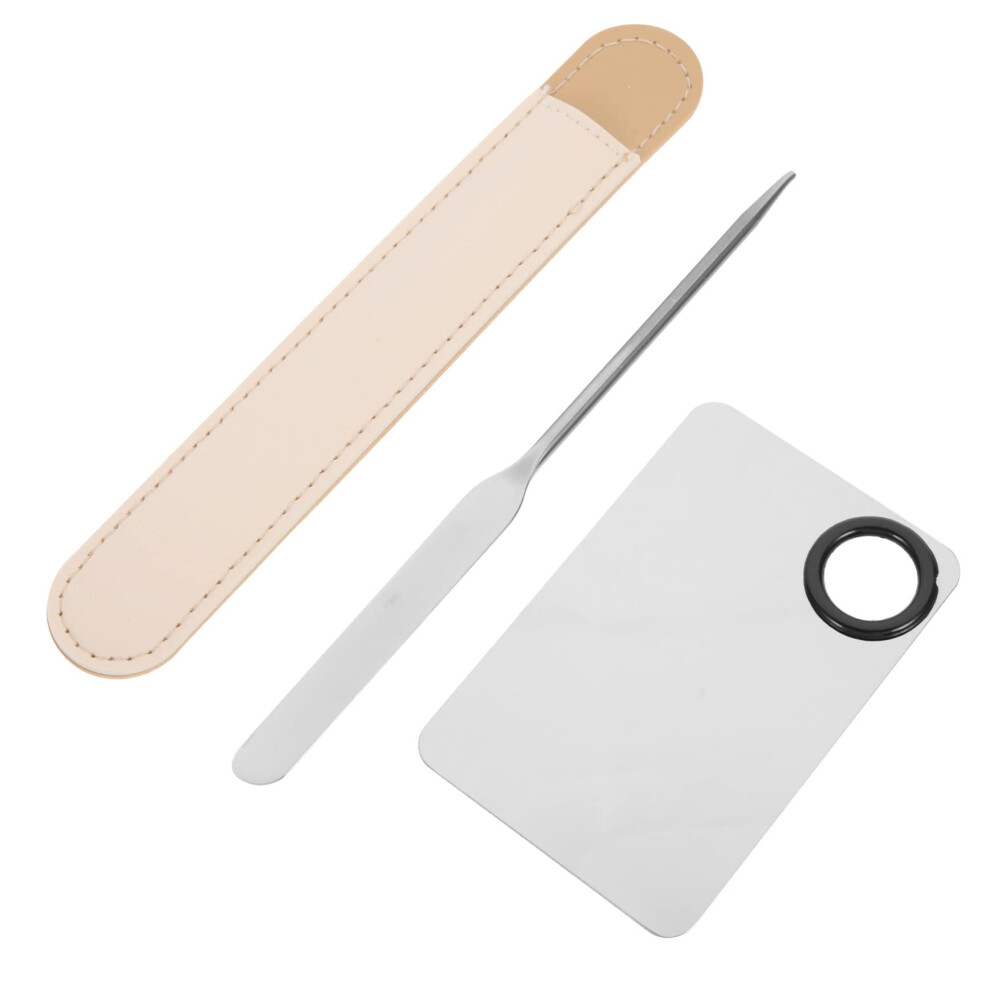 Makeup Mixing Palette Set Stainless Steel with Spatula for Foundation Lipstick Nail Art