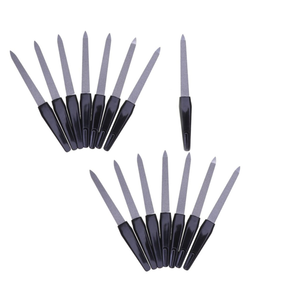 Nail File Set 15pcs DoubleSided Stainless Steel Professional Nail Files for Manicure and Shaping