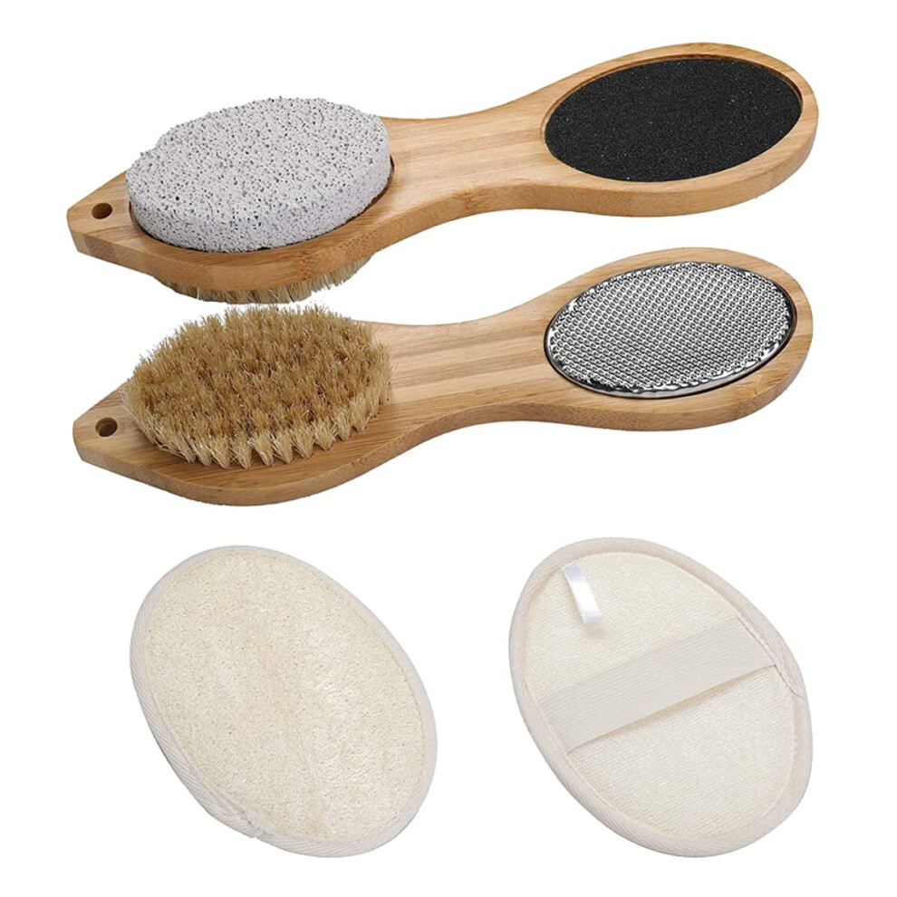 2in1 Pedicure Kit with Foot File and Pumice Stone for Callus Removal Home and Travel Use
