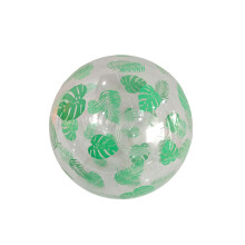 Inflatable Beach Ball Small PVC LeakProof Palm Print Swimming Pool Ball for Summer Party Games