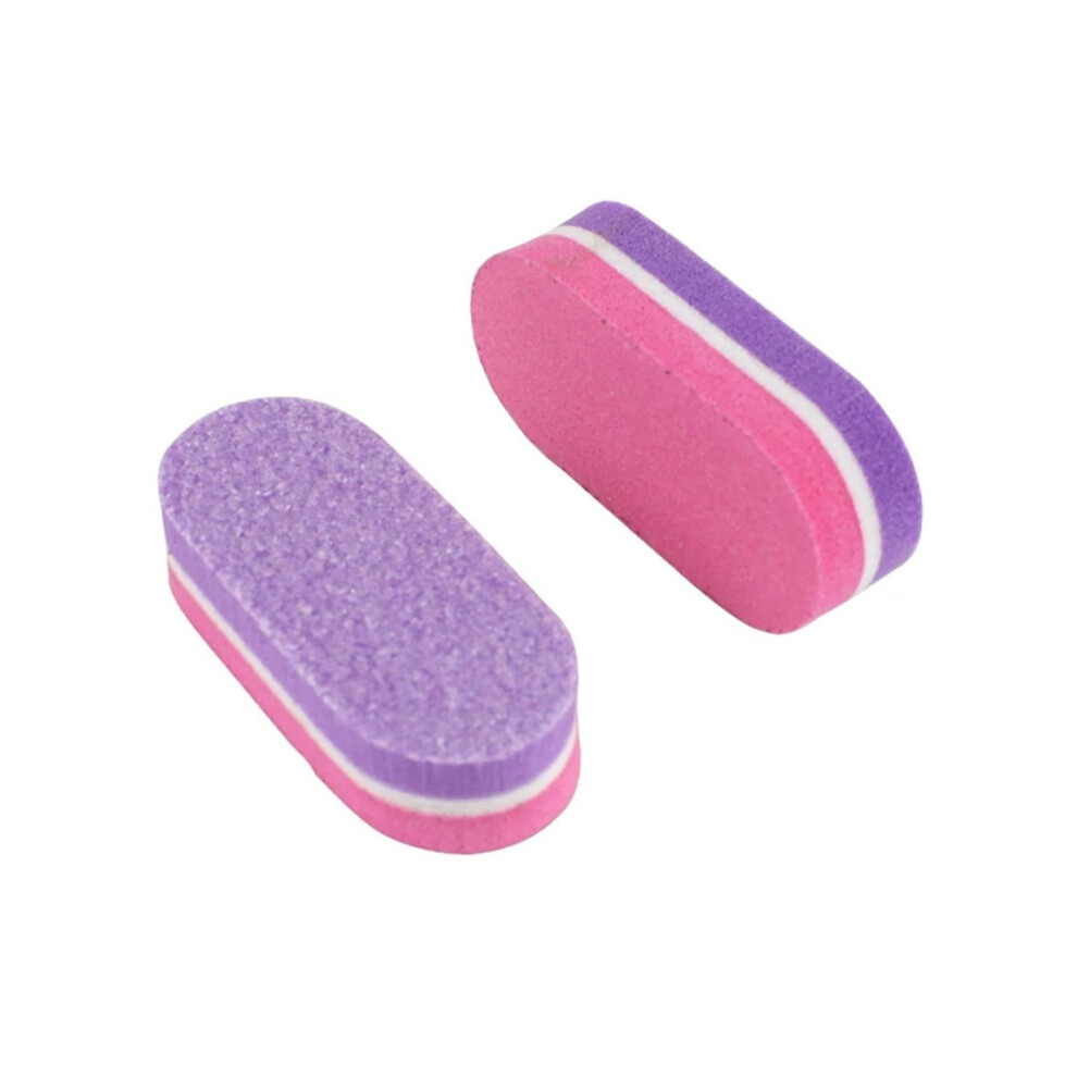 50pcs Colorful Sponge Nail File Set 100/180 Grit Double Sided Nail Buffer Block for Manicure Pedicure