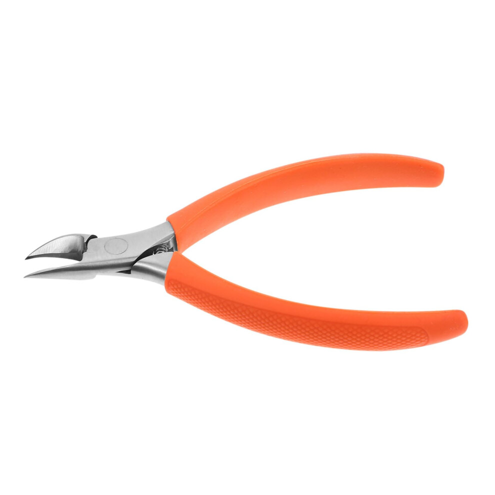 Orange Stainless Steel Nail Clipper And Cuticle Nipper Ergonomic Grip For Precise Trimming