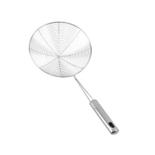 Stainless Steel Fry Basket with Wire Mesh Skimmer, OilDraining Design and NonSlip Handle Medium