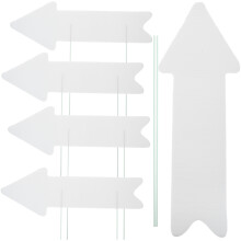 5Pcs Blank Yard Signs With Stakes For Garden Lawn Diy