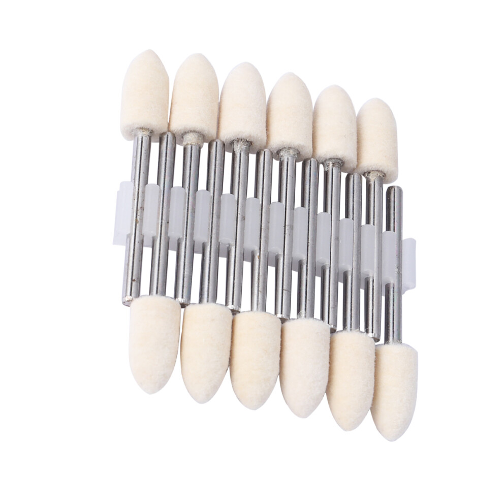 12Pcs Multi Abrasive Wool Polishing Tool With Mandrel For Grinding 3161657835951