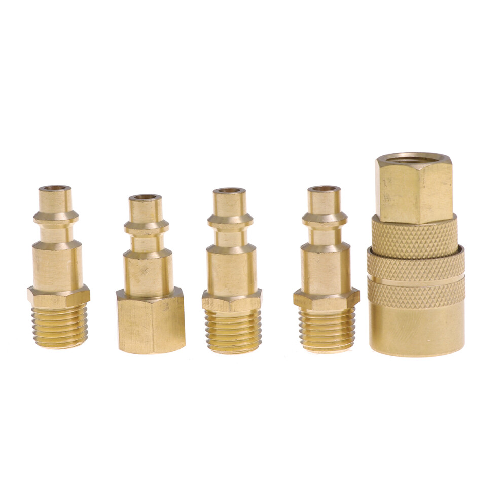 Raindrops Corrosion Resistance Air Hose Connector Copper 5Pcs 3122075763042