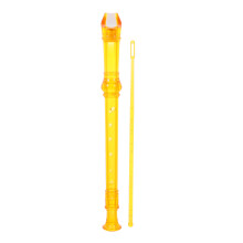 1Set Orange Resin Kids Soprano Recorder Beginner Clarinet Instrument