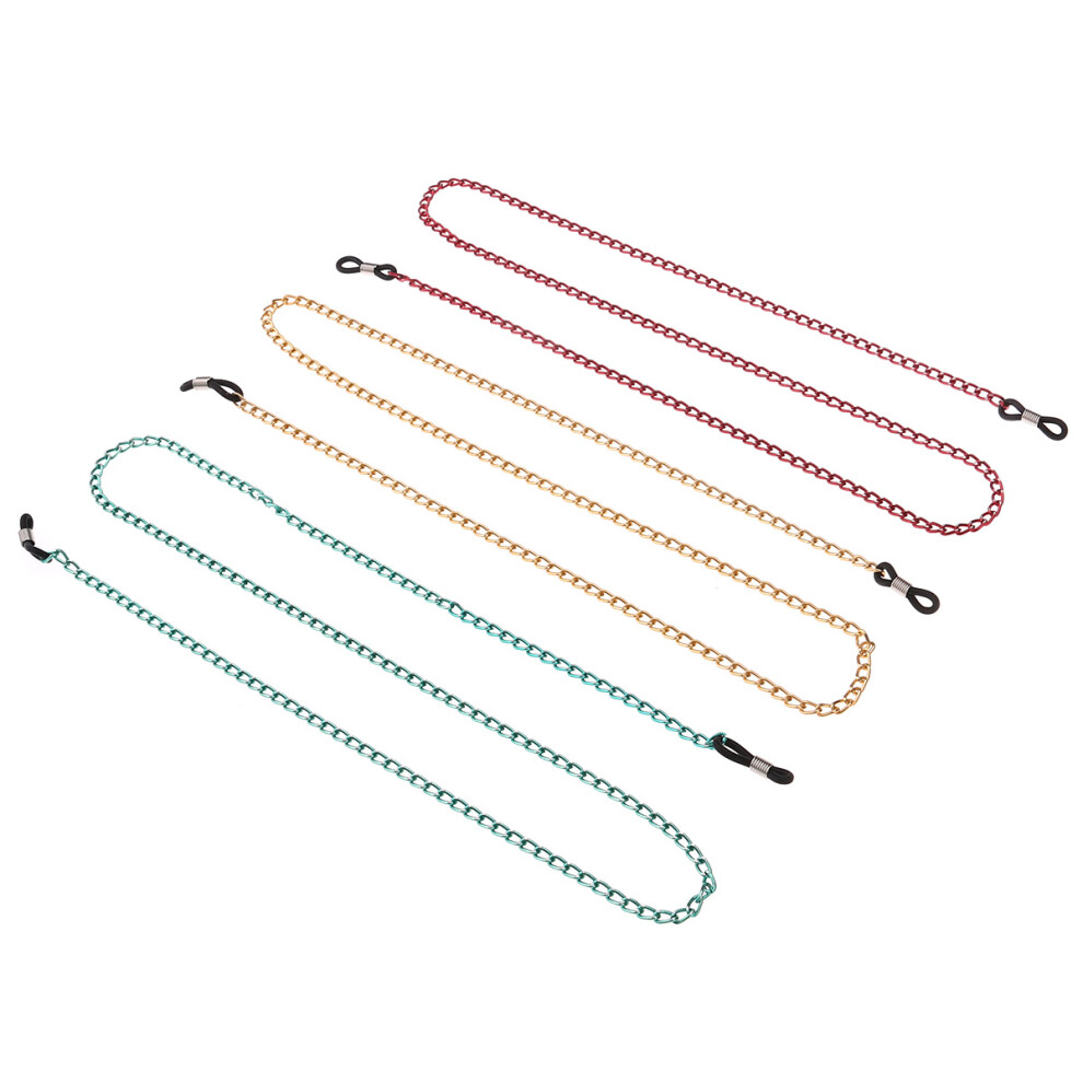 Iplusmile 3Pcs Sunglasses Chain Women Aluminum Chic Practical Eyeglasses Holder